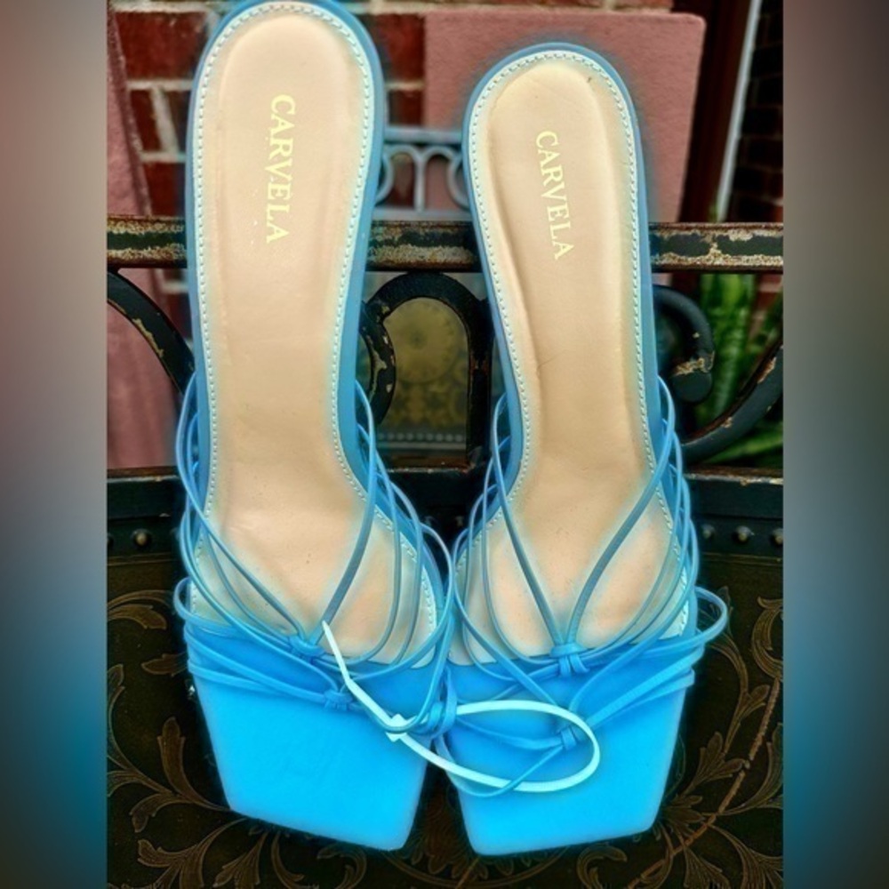 Carvela Greet in blue leather strappy sandals